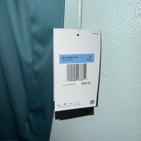 Nike Swim Shirt Dri-Fit UPF 40+ Short Sleeve Crew Neck Blue Mens Med NWT - Picture 2 of 4